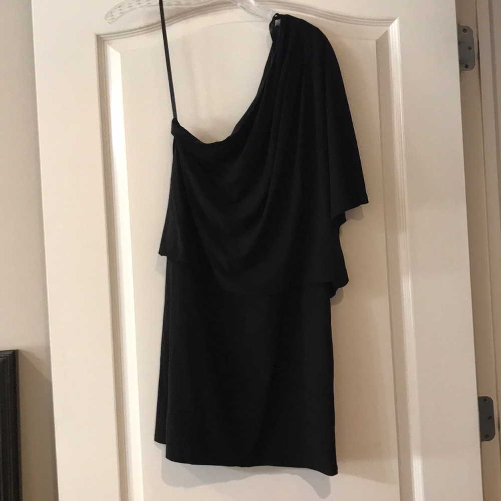 Off the shoulder black dress